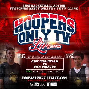 HOOPERS ONLY TV LIVE HIGH SCHOOL GAME OF SUPER SOPHOMORE HERCY MILLER AND FRESHMAN PHENOM SKYY CLARK
