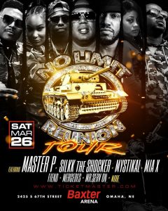 Master P and the No Limit Reunion Tour Live in Omaha, Nebraska March 26th 2022
