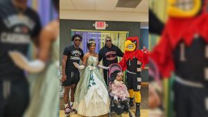 Louisville Mens Basketball player Hercy Miller and Master P throws birthday party for 2 year gun shot victim baby Ocean