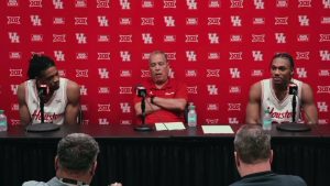 Mercy miller unversiry of houston guard goes off aganist rider university